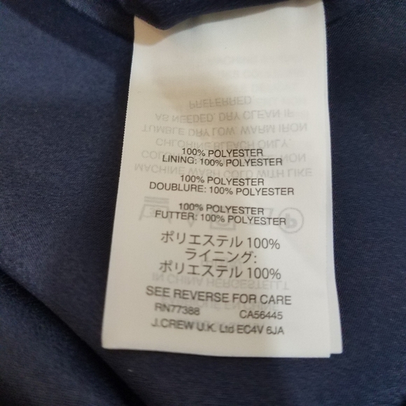 J Crew Blue Ruffle Hem Velvet Dress 10 - Picture 9 of 13